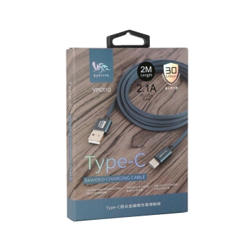 VPC110(藍)TYPE-C鋁合金編織充電線2M