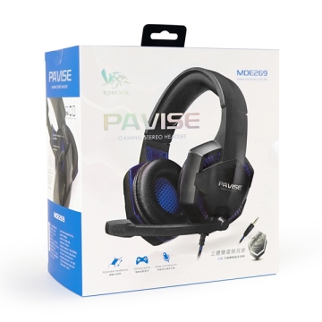 羅納多MOE269(藍)PAVISE電競耳機麥克風