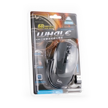 羅納多SYS128(鐵灰)WHALE 2.4G無線光學滑鼠