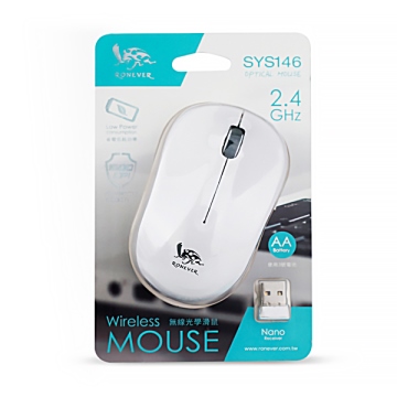 羅納多SYS146-1(白色)2.4G無線光學滑鼠