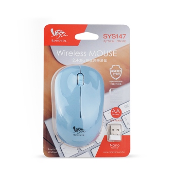 羅納多SYS147-2(藍)2.4G無線光學滑鼠