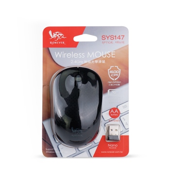 羅納多SYS147(黑)2.4G無線光學滑鼠