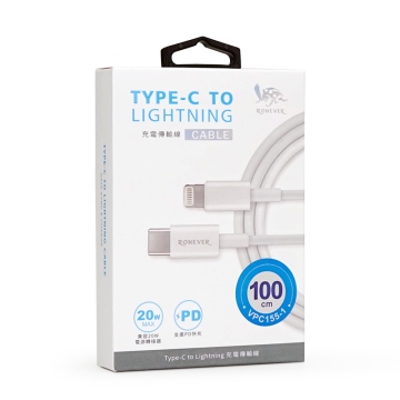 PVC155-1(100CM)Type-C to Lightning充電線