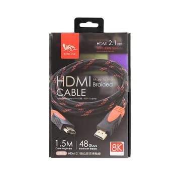 羅納多HDMI 2.1編織影音傳輸線1.5米