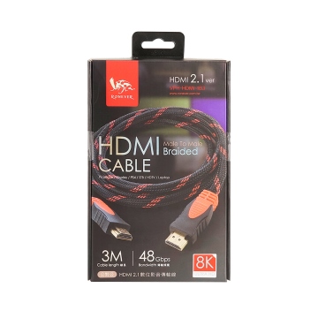 羅納多HDMI 2.1編織影音傳輸線3米